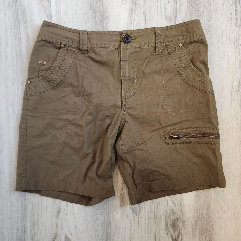 Tribal-gear Women's Brown and Khaki Shorts